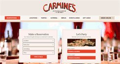 Desktop Screenshot of carminesnyc.com