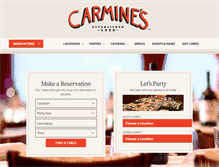 Tablet Screenshot of carminesnyc.com